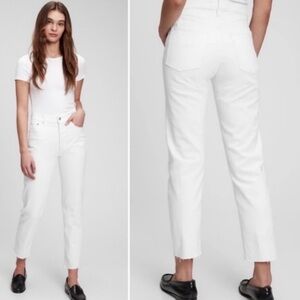 Gap White High-Rise Straight Jeans - Women